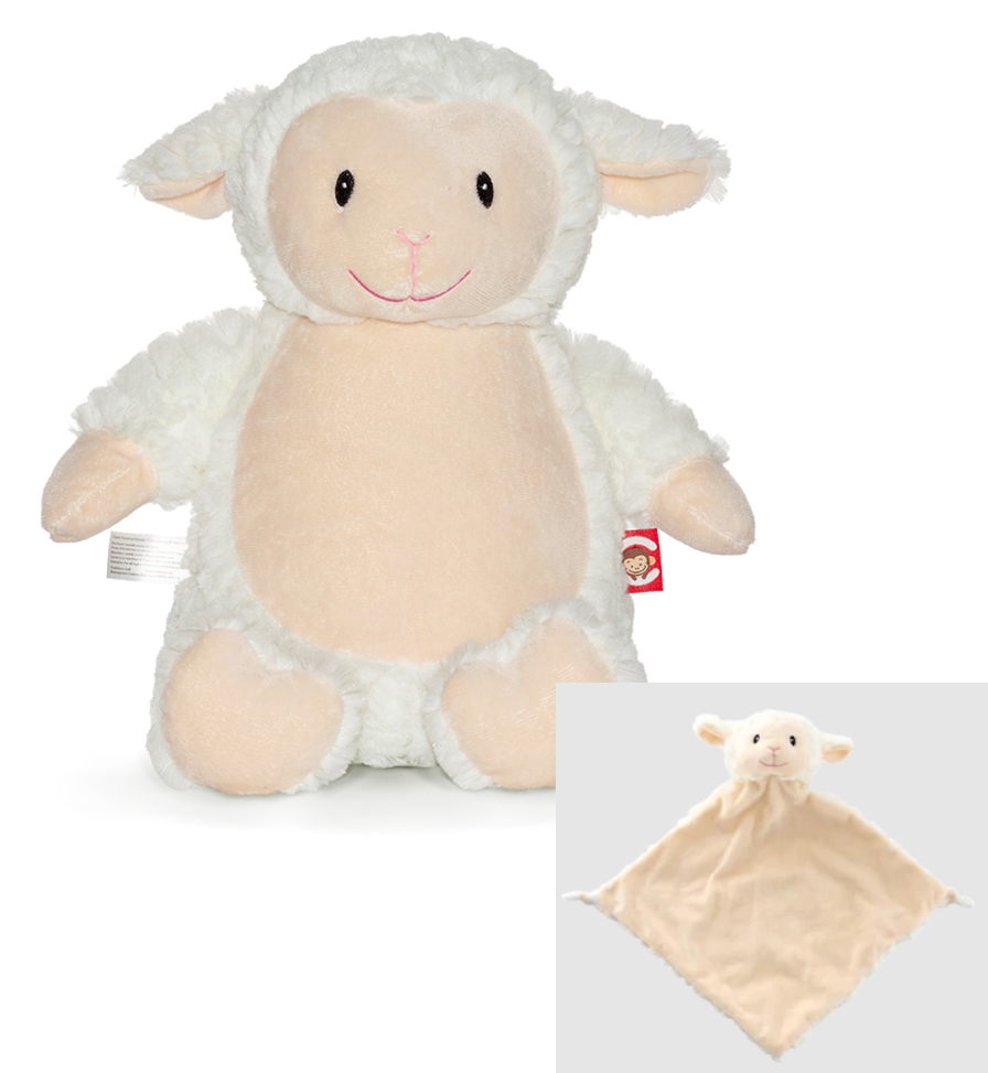 Loverby Lamb and Cuddle Blanket Combo